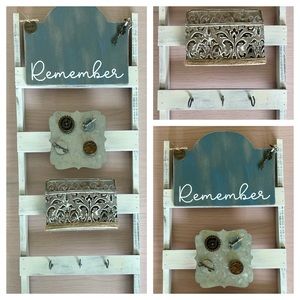 Decorative Wood Ladder Organizer